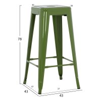 skampo-bar-metalliko-se-light-olive-gree-1 ΣΚΑΜΠΟ BAR ΜΕΤΑΛΛΙΚΟ MELITA ΣΕ LIGHT OLIVE GREEN HM8642.13 43x43x78 εκ.