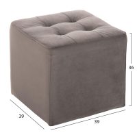 ΣΚΑΜΠΩ PUNK HM264.11 ΓΚΡΙ ΒΕΛΟΥΔΟ 39Χ39Χ36Υεκ.