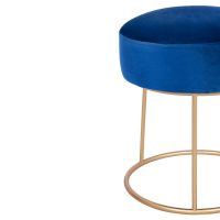 ΣΚΑΜΠΟ KARLO HM8411.08 ΜΠΛΕ ΒΕΛΟΥΔΟ ΜΕ ΧΡΥΣΗ ΒΑΣΗ Φ36x38Υ εκ.