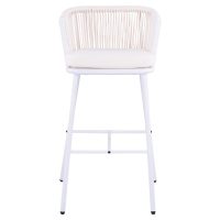 ΣΚΑΜΠΟ BROGAN ΜΕ ΜΕΤΑΛΛΙΚΟ ΣΚΕΛΕΤΟ ΚΑΙ ΣΧΟΙΝΙ ΛΕΥΚΟ HM5714.03 46x54x101 εκ.