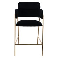 ΣΚΑΜΠΟ ΜΕΣΑΙΟΥ ΥΨΟΥΣ KELSO HM8735.04 ΒΕΛΟΥΔΟ ΜΑΥΡΟ ΕΠΙΧΡΥΣΟ ΣΚΕΛΕΤΟ 54x58x95Υ εκ. 2τμχ