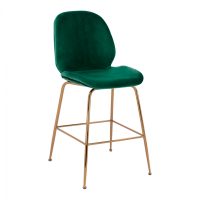 ΣΚΑΜΠΟ ΜΕΣΑΙΟΥ ΥΨΟΥΣ NORA HM8524.03 ΒΕΛΟΥΔΟ ΚΥΠΑΡΙΣΣΙ & ΧΡΥΣΟ ΜΕΤΑΛΛΙΚΟ ΣΚΕΛΕΤΟ 52x61.5x103 εκ. 2τμχ