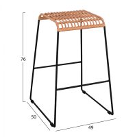 skampo-metalliko-fb95641-me-wicker-se-mp-1 ΣΚΑΜΠΟ ΜΕΤΑΛΛΙΚΟ ALLEGRA HM5641 ΜΕ WICKER ΣΕ ΜΠΕΖ ΑΠΟΧΡΩΣΗ 49x50x76 εκ.
