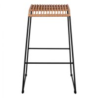 skampo-metalliko-fb95641-me-wicker-se-mp-2 ΣΚΑΜΠΟ ΜΕΤΑΛΛΙΚΟ ALLEGRA HM5641 ΜΕ WICKER ΣΕ ΜΠΕΖ ΑΠΟΧΡΩΣΗ 49x50x76 εκ.