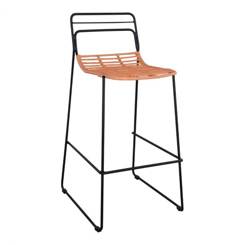 skampo-metalliko-fb95642-me-wicker-se-mp ΣΚΑΜΠΟ ΜΕΤΑΛΛΙΚΟ ALLEGRA HM5642 ΜΕ WICKER ΣΕ ΜΠΕΖ ΑΠΟΧΡΩΣΗ 48x53x100 εκ.