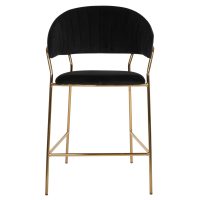 ΣΚΑΜΠΟ ΜΠΑΡ HM8734.04 ΒΕΛΟΥΔΟ ΜΑΥΡΟ THEODORE ΧΡΥΣΟ ΜΕΤΑΛΛΙΚΟ ΣΚΕΛΕΤΟ 60x55x100Υεκ. 2τμχ