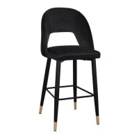 ΣΚΑΜΠΟ ΜΠΑΡ HARPER HM8526.04 ΒΕΛΟΥΔΟ ΜΑΥΡΟ ΜΕ ΜΕΤΑΛΛΙΚΟ ΣΚΕΛΕΤΟ 50Χ51Χ111Υ εκ. 2τμχ