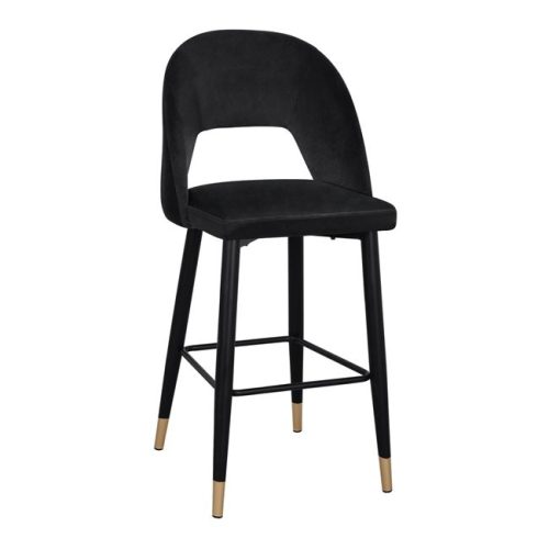 ΣΚΑΜΠΟ ΜΠΑΡ HARPER HM8526.04 ΒΕΛΟΥΔΟ ΜΑΥΡΟ ΜΕ ΜΕΤΑΛΛΙΚΟ ΣΚΕΛΕΤΟ 50Χ51Χ111Υ εκ. 2τμχ