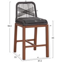 skampo-mpar-mesypsoys-fb9579122-kafe-alo-1 ΣΚΑΜΠΟ ΜΠΑΡ ΜΕΣ.ΥΨΟΥΣ HOWARD HM5791.22 ΚΑΦΕ ΑΛΟΥΜΙΝΙΟ--ΣΚΟΥΡΟ ΓΚΡΙ ΣΧΟΙΝΙ 47,5x55x94,5Υεκ