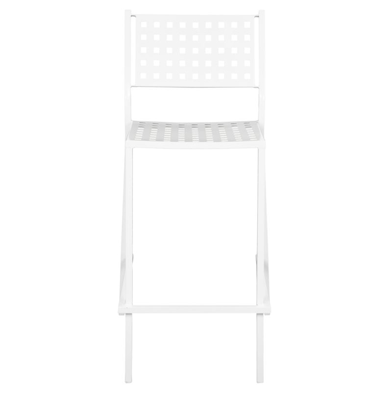 ΣΚΑΜΠΟ ΜΠΑΡ ΜΕΤΑΛΛΙΚΟ OLYMPIAS HM5528.02 ΣΕ ΛΕΥΚΗ ΑΠΟΧΡΩΣΗ 47x58x111 εκ.