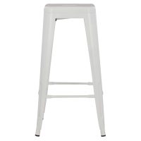 ΣΚΑΜΠΟ ΜΠΑΡ ΜΕΤΑΛΛΙΚΟ MELITA-PRO HM8642.41 ΣΕ ΛΕΥΚΟ ΜΑΤ 43x43x78Υεκ.