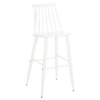 ΣΚΑΜΠΟ ΜΠΑΡ ΨΗΛΟ VANESSA HM8459.11 ΛΕΥΚΟ PP & ΛΕΥΚΑ ΜΕΤΑΛ.ΠΟΔΙΑ 47x48,5x107Υεκ. 2τμχ