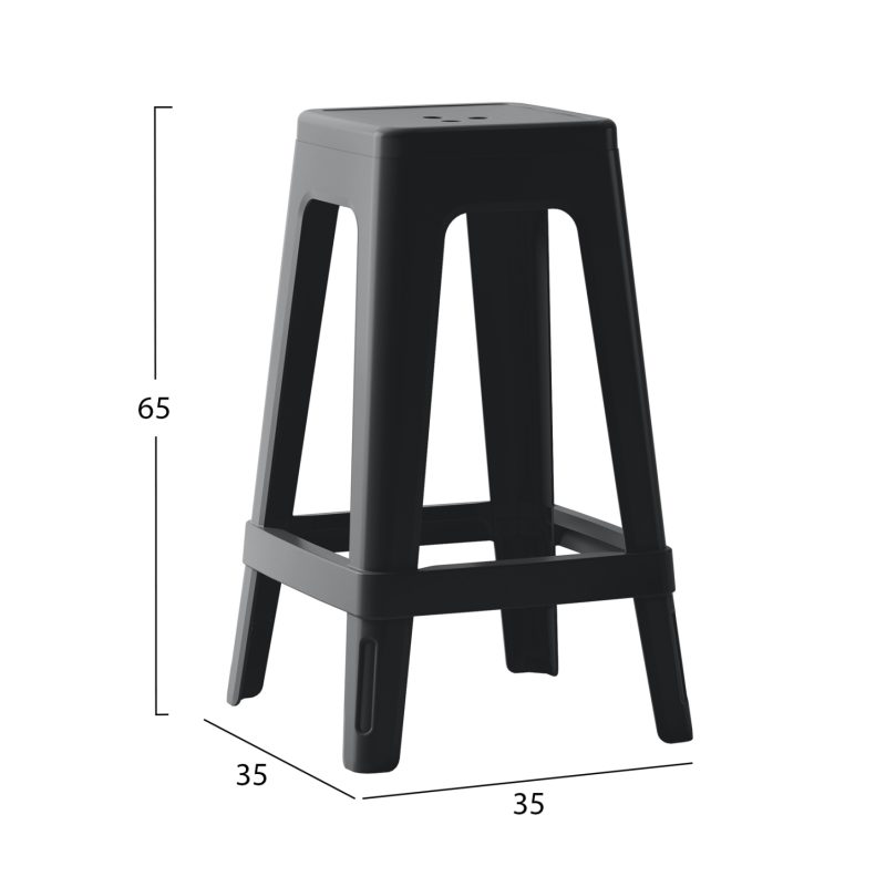 skampo-polypropylenioy-tetragono-fb96128-1 ΣΚΑΜΠΟ ΠΟΛΥΠΡΟΠΥΛΕΝΙΟΥ ΤΕΤΡΑΓΩΝΟ ZEB HM6128.02 ΜΑΥΡΟ 35x35x65Υεκ.