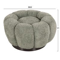 ΣΚΑΜΠΟ ΣΤΡΟΓΓΥΛΟ KRIPP HM9602.05 ΦΥΣΤΙΚΙ ΜΠΟΥΚΛΕ-ΜΑΥΡΗ ΜΕΤΑΛΛΙΚΗ ΒΑΣΗ Φ60x31Υεκ.