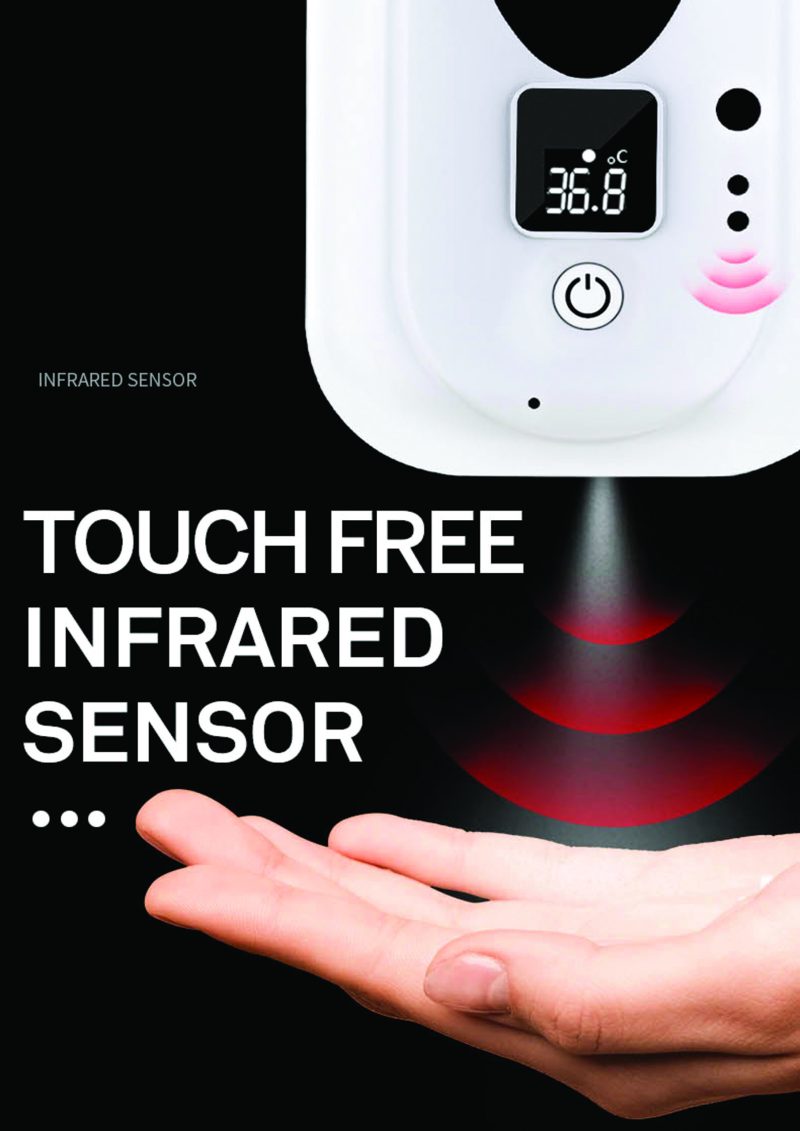 2 σε 1 Συσκευή απολύμανσης χεριών και μέτρησης θερμοκρασίας SD-01