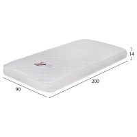 ΣΤΡΩΜΑ ΑΦΡΟΥ ΧΩΡΙΣ ΕΛΑΤΗΡΙΑ JORDY 90X200x15Y-- HM374.10  (ROLL PACKING) ΛΕΥΚΟ