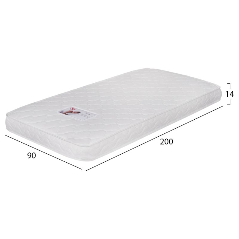 ΣΤΡΩΜΑ ΑΦΡΟΥ ΧΩΡΙΣ ΕΛΑΤΗΡΙΑ JORDY 90X200x15Y-- HM374.10  (ROLL PACKING) ΛΕΥΚΟ