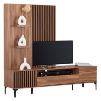 ΣΥΝΘΕΣΗ ΤΗΛΕΟΡΑΣΗΣ ΣΕΙΡΑ HARRY HM18010.01 ΜΕΛΑΜΙΝΗ ΦΥΣΙΚΟ-ΜΑΥΡΟ 205,5x40x167,5Υεκ