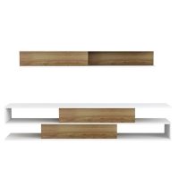 syntheto-tileorasis-fb9890311-melamini-s-2 ΣΥΝΘΕΤΟ ΤΗΛΕΟΡΑΣΗΣ BIRGITTA HM8903.11 ΜΕΛΑΜΙΝΗ ΣΕ ΦΥΣΙΚΟ-ΛΕΥΚΟ 181x31,5x39,6Υεκ