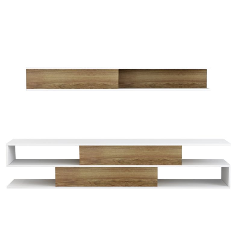 syntheto-tileorasis-fb9890311-melamini-s-2 ΣΥΝΘΕΤΟ ΤΗΛΕΟΡΑΣΗΣ BIRGITTA HM8903.11 ΜΕΛΑΜΙΝΗ ΣΕ ΦΥΣΙΚΟ-ΛΕΥΚΟ 181x31,5x39,6Υεκ