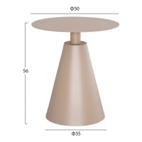 ΤΡΑΠΕΖΑΚΙ ΒΟΗΘ. ΣΤΡΟΓΓΥΛΟ ΕΞ.ΧΩΡΟΥ SERA HM6270.03 ΚΑΠΟΥΤΣΙΝΟ ΑΛΟΥΜΙΝΙΟ Φ50x56Υεκ.