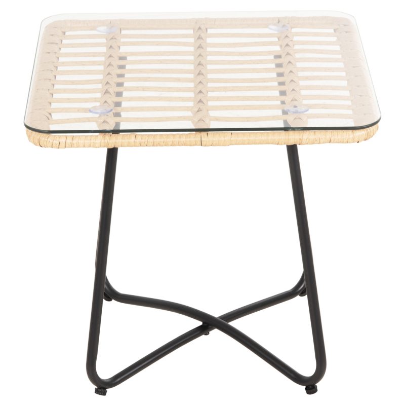 trapezaki-fb9571711-me-wicker-mpez-mayro-2 ΤΡΑΠΕΖΑΚΙ GERRY HM5717.11 ΜΕ WICKER ΜΠΕΖ-ΜΑΥΡΟ ΜΕΤΑΛ.ΣΚΕΛΕΤΟ 50x50x47,5Υεκ.