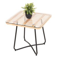 trapezaki-fb9571711-me-wicker-mpez-mayro ΤΡΑΠΕΖΑΚΙ GERRY HM5717.11 ΜΕ WICKER ΜΠΕΖ-ΜΑΥΡΟ ΜΕΤΑΛ.ΣΚΕΛΕΤΟ 50x50x47,5Υεκ.