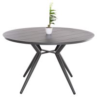 trapezi-aloyminioy-stroggylo-fb9629001-l ΤΡΑΠΕΖΙ ΑΛΟΥΜΙΝΙΟΥ ΣΤΡΟΓΓΥΛΟ HIGER HM6290.01 ΓΚΡΙ Φ126x74Υεκ.