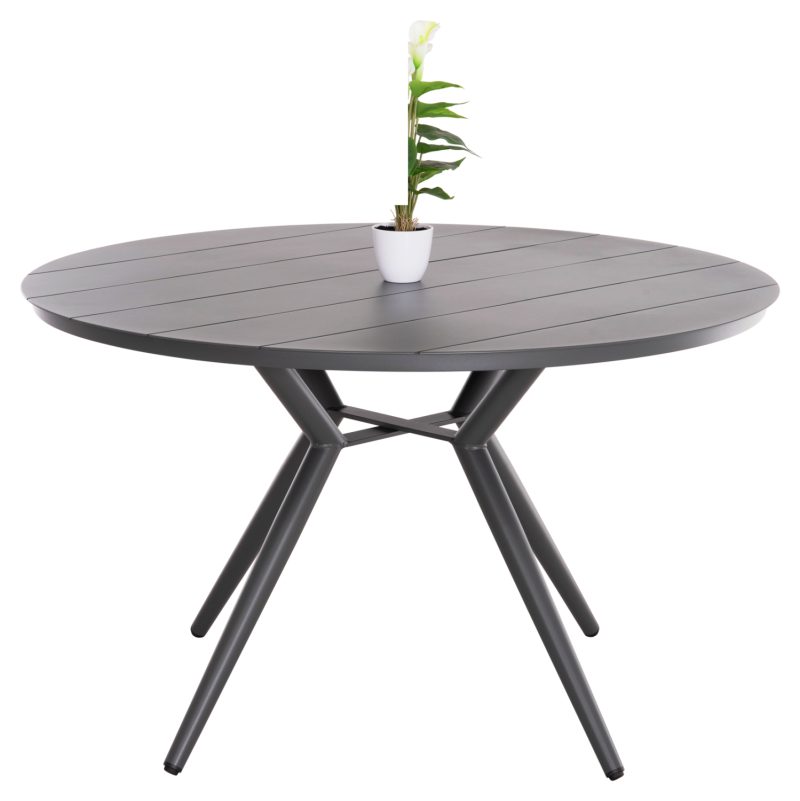 trapezi-aloyminioy-stroggylo-fb9629001-l ΤΡΑΠΕΖΙ ΑΛΟΥΜΙΝΙΟΥ ΣΤΡΟΓΓΥΛΟ HIGER HM6290.01 ΓΚΡΙ Φ126x74Υεκ.