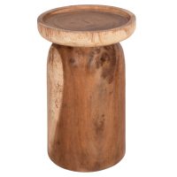 ΤΡΑΠΕΖΙ ΒΟΗΘΗΤΙΚΟ LOKI HM9899.11 ΜΑΣΙΦ ΞΥΛΟ SUAR ΣΕ ΦΥΣΙΚΟ Φ30x50Υεκ.