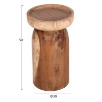 ΤΡΑΠΕΖΙ ΒΟΗΘΗΤΙΚΟ LOKI HM9899.11 ΜΑΣΙΦ ΞΥΛΟ SUAR ΣΕ ΦΥΣΙΚΟ Φ30x50Υεκ.