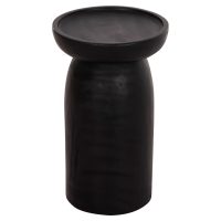 ΤΡΑΠΕΖΙ ΒΟΗΘΗΤΙΚΟ LOKI HM9899.12 ΜΑΣΙΦ ΞΥΛΟ SUAR ΣΕ ΜΑΥΡΟ Φ30x50Υεκ.