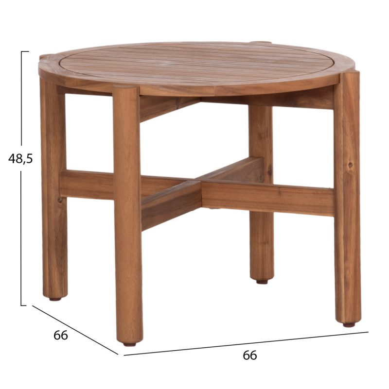 trapezi-chamilo-exchoroy-stroggylo-fb962-1 ΤΡΑΠΕΖΙ ΧΑΜΗΛΟ ΕΞ.ΧΩΡΟΥ ΣΤΡΟΓΓΥΛΟ SANJI HM6222 ΞΥΛΟ ΑΚΑΚΙΑΣ ΣΕ ΦΥΣΙΚΟ Φ66x48.5Υεκ.