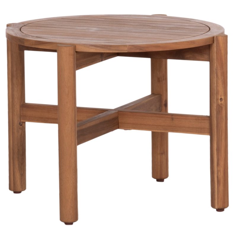 trapezi-chamilo-exchoroy-stroggylo-fb962 ΤΡΑΠΕΖΙ ΧΑΜΗΛΟ ΕΞ.ΧΩΡΟΥ ΣΤΡΟΓΓΥΛΟ SANJI HM6222 ΞΥΛΟ ΑΚΑΚΙΑΣ ΣΕ ΦΥΣΙΚΟ Φ66x48.5Υεκ.