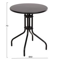 trapezi-exchoroy-stroggylo-fb9597303-met-1 ΤΡΑΠΕΖΙ ΕΞ.ΧΩΡΟΥ ΣΤΡΟΓΓΥΛΟ LINO HM5973.03 ΜΕΤΑΛΛΙΚΟ ΜΑΥΡΟ Φ60x70Υεκ.