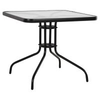 trapezi-exotchoroy-fb9597203-metallo-may ΤΡΑΠΕΖΙ ΕΞΩΤ.ΧΩΡΟΥ FIGO HM5972.03 ΜΕΤΑΛΛΟ ΜΑΥΡΟ-ΓΥΑΛΙΝΗ ΕΠΙΦΑΝΕΙΑ 80Χ80Χ71Υεκ