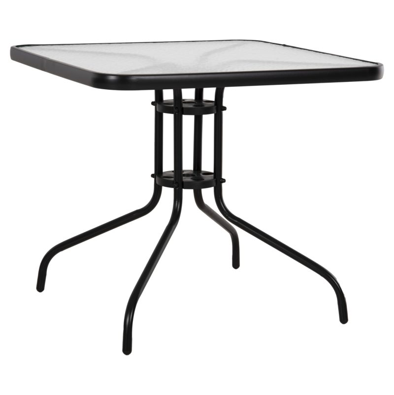 trapezi-exotchoroy-fb9597203-metallo-may ΤΡΑΠΕΖΙ ΕΞΩΤ.ΧΩΡΟΥ FIGO HM5972.03 ΜΕΤΑΛΛΟ ΜΑΥΡΟ-ΓΥΑΛΙΝΗ ΕΠΙΦΑΝΕΙΑ 80Χ80Χ71Υεκ