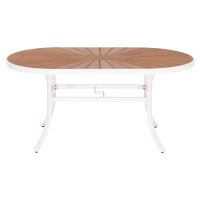 ΤΡΑΠΕΖΙ ΕΞΩΤ.ΧΩΡΟΥ TELAMO HM6288.02 ΑΛΟΥΜΙΝΙΟ ΛΕΥΚΟ & POLYWOOD 160X90Χ73.5Υεκ.