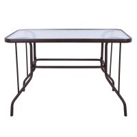 trapezi-fb9502002-metalliko-kafe-me-gyal-2 ΤΡΑΠΕΖΙ ADAM HM5020.02 ΜΕΤΑΛΛΙΚΟ ΚΑΦΕ ΜΕ ΓΥΑΛΙΝΗ ΕΠΙΦΑΝΕΙΑ 110Χ60Χ71Υεκ.