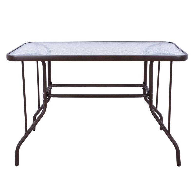 trapezi-fb9502002-metalliko-kafe-me-gyal-2 ΤΡΑΠΕΖΙ ADAM HM5020.02 ΜΕΤΑΛΛΙΚΟ ΚΑΦΕ ΜΕ ΓΥΑΛΙΝΗ ΕΠΙΦΑΝΕΙΑ 110Χ60Χ71Υεκ.