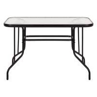 ΤΡΑΠΕΖΙ ADAM HM5020.03 ΜΕΤΑΛΛΙΚΟ ΜΑΥΡΟ ΜΕ ΓΥΑΛΙΝΗ ΕΠΙΦΑΝΕΙΑ 110Χ60Χ71Υεκ.