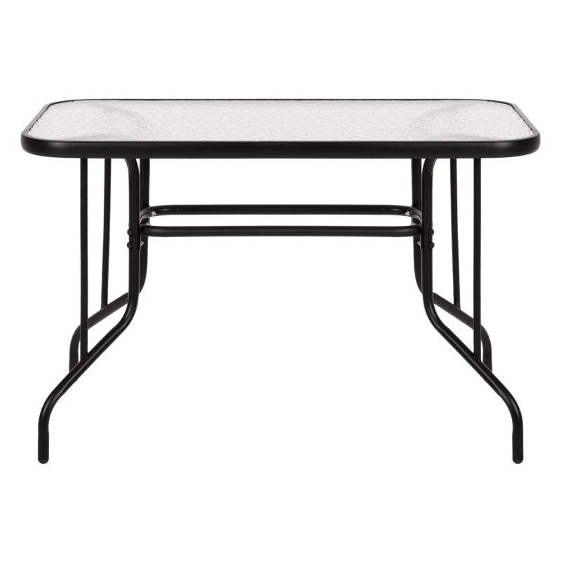 ΤΡΑΠΕΖΙ ADAM HM5020.03 ΜΕΤΑΛΛΙΚΟ ΜΑΥΡΟ ΜΕ ΓΥΑΛΙΝΗ ΕΠΙΦΑΝΕΙΑ 110Χ60Χ71Υεκ.