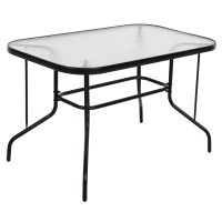 trapezi-fb9567903-metalliko-mayro-me-gya ΤΡΑΠΕΖΙ ADAM HM5679.03 ΜΕΤΑΛΛΙΚΟ ΜΑΥΡΟ ΜΕ ΓΥΑΛΙΝΗ ΕΠΙΦΑΝΕΙΑ 120Χ70Χ70Υεκ.