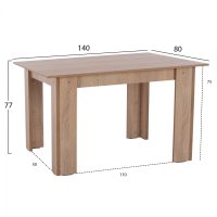 trapezi-koyzinas-140x80x77yek-sonama-oak-1 ΤΡΑΠΕΖΙ ΚΟΥΖΙΝΑΣ 140x80x77Υεκ. SONAMA OAK HM2429.01