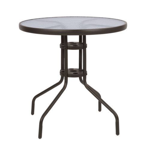 trapezi-lima-f70ch70yek-metalliko-kafe-m ΤΡΑΠΕΖΙ LIMA Φ70Χ70Υεκ. ΜΕΤΑΛΛΙΚΟ ΚΑΦΕ ΜΕ ΓΥΑΛΙΝΗ ΕΠΙΦΑΝΕΙΑ HM5146.02