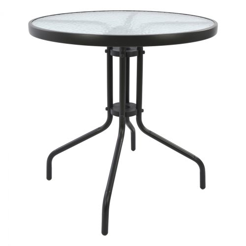 trapezi-lima-f70ch70yekmetalliko-gkri-me ΤΡΑΠΕΖΙ LIMA Φ70Χ70Υεκ.ΜΕΤΑΛΛΙΚΟ ΓΚΡΙ ΜΕ ΓΥΑΛΙΝΗ ΕΠΙΦΑΝΕΙΑ HM5146.01