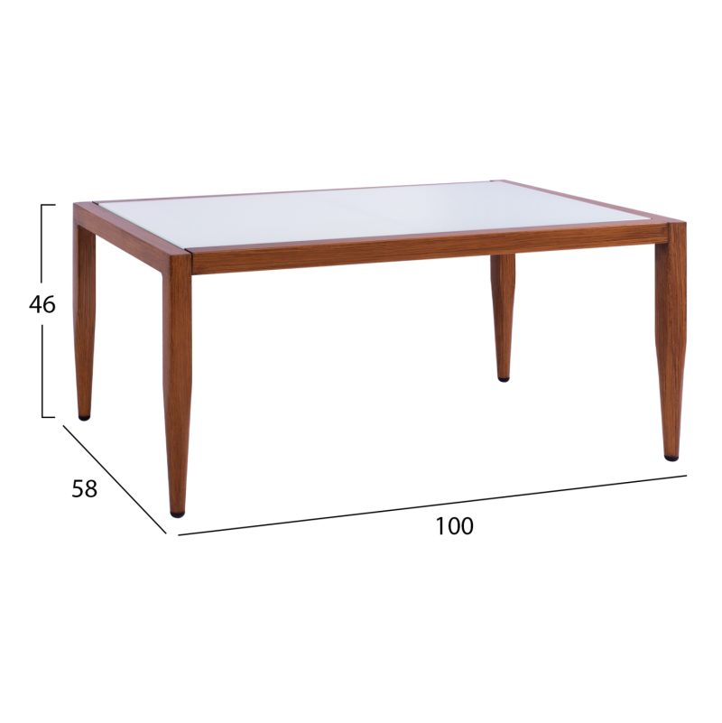 trapezi-meir-salonioy-aloyminioy-bamboo-1 ΤΡΑΠΕΖΙ MEIR ΣΑΛΟΝΙΟΥ ΑΛΟΥΜΙΝΙΟΥ BAMBOO LOOK ΜΕ ΓΥΑΛΙ 100Χ58Χ46 HM5551.01