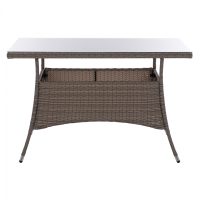 trapezi-metalliko-rattan-gkri-fb9514131-2 ΤΡΑΠΕΖΙ ΜΕΤΑΛΛΙΚΟ MILITARY RATTAN ΓΚΡΙ HM5141.31 120x70x75Υ εκ.