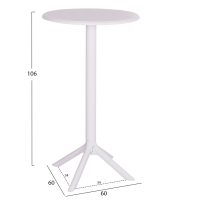 trapezi-mpar-stroggylo-fb9612611-polypro-1 ΤΡΑΠΕΖΙ ΜΠΑΡ ΣΤΡΟΓΓΥΛΟ TERRIN HM6126.11 ΠΟΛΥΠΡΟΠΥΛΕΝΙΟ ΛΕΥΚΟ Φ60x106Υεκ.