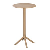 ΤΡΑΠΕΖΙ ΜΠΑΡ ΣΤΡΟΓΓΥΛΟ TERRIN HM6126.14 ΠΟΛΥΠΡΟΠΥΛΕΝΙΟ ΚΑΠΟΥΤΣΙΝΟ Φ61x107Υεκ.